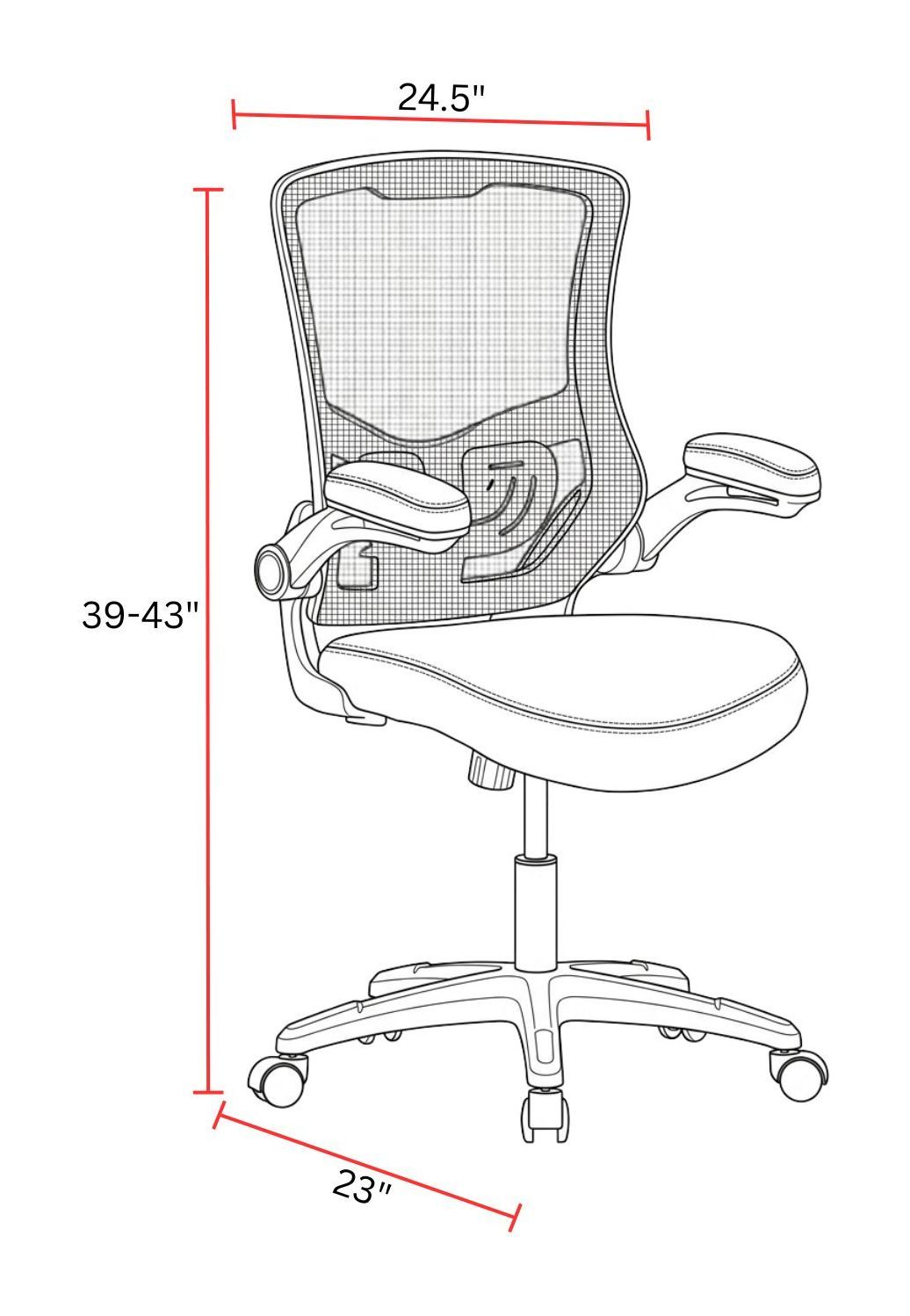 Dc - Mesh Desk Chair - Black