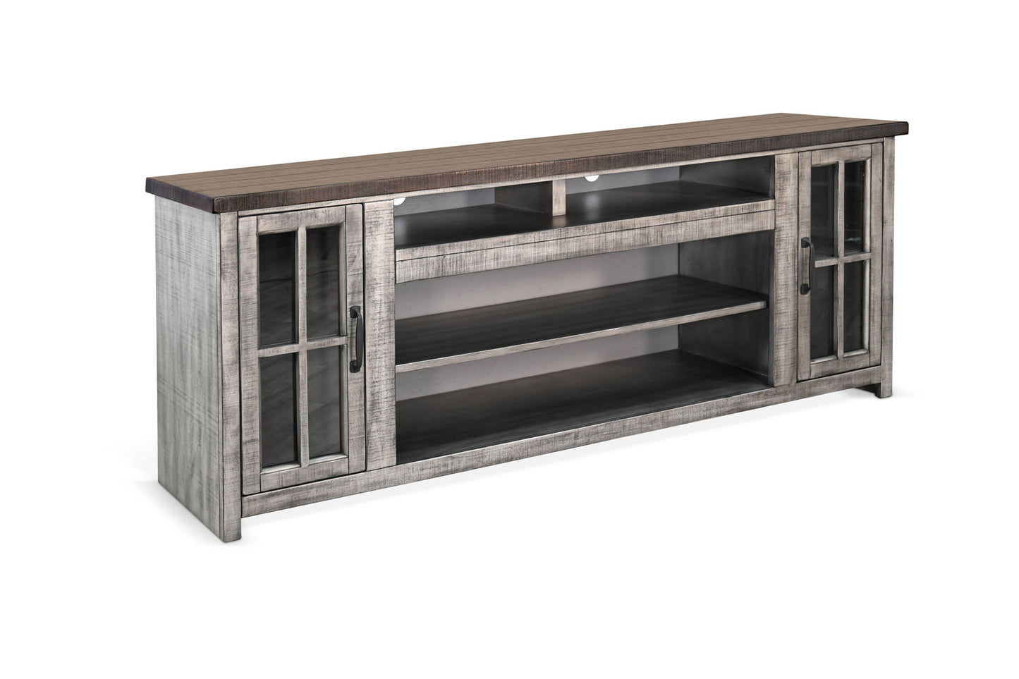Homestead Hills - Media Console - Tobacco Leaf / Gray