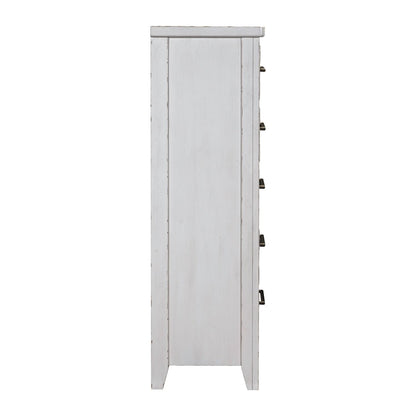 Backroads - 5 Drawer Chest - White