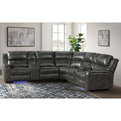 Silhouette - Dual-Power Sectional Set - Bolero Slate