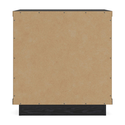 Kozmour - Two Drawer Night Stand - Black / Brown