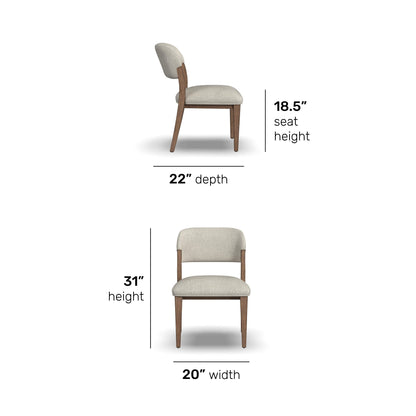 Lyra - Upholstered Barrel Chairs (Set of 2) - Pearl Silver