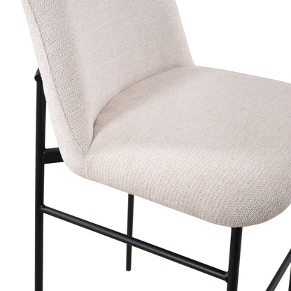 Erik - Bar Chair With Black Metal Frame (Set of 2)