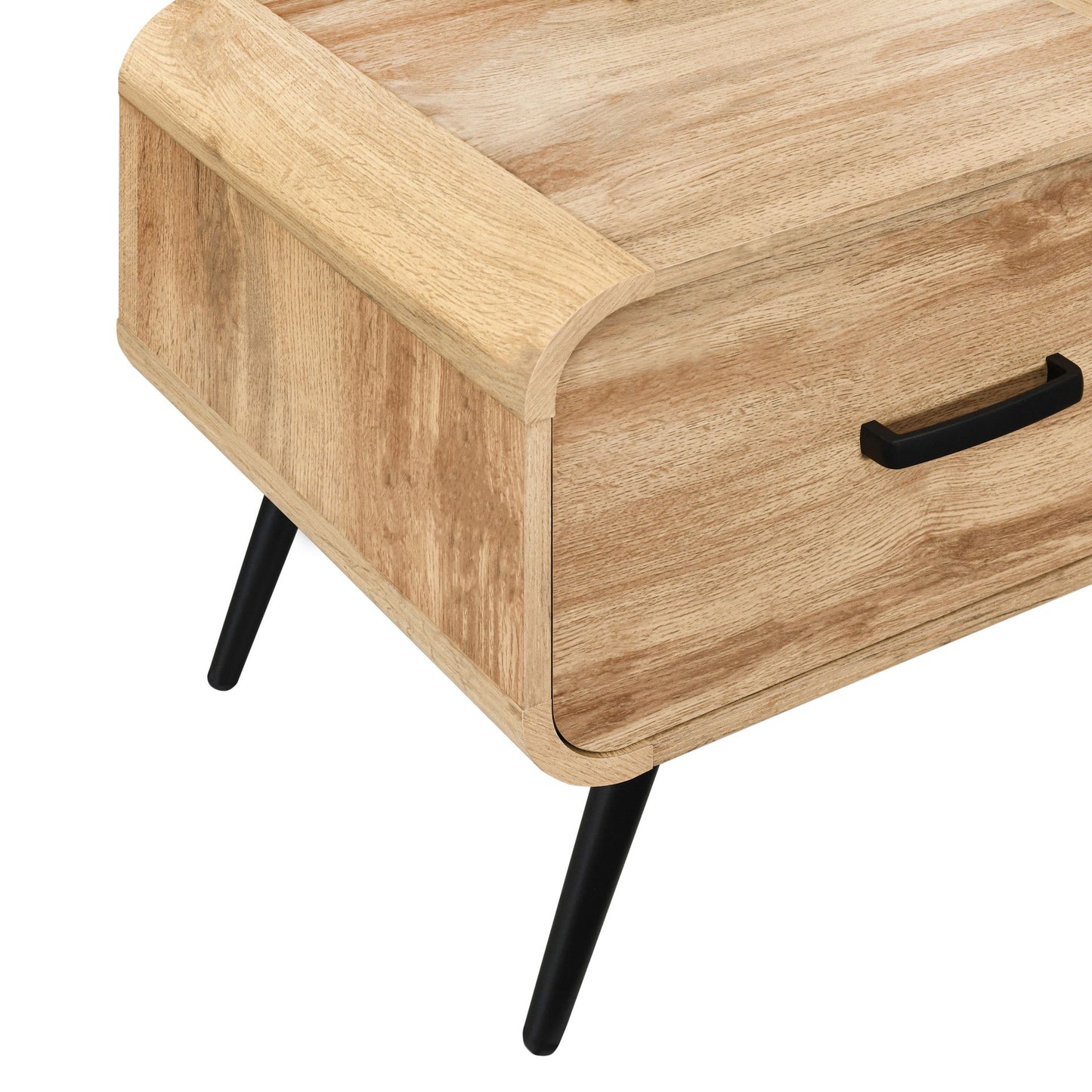Rowan - One Drawer End Table/Bedside Table - Natural