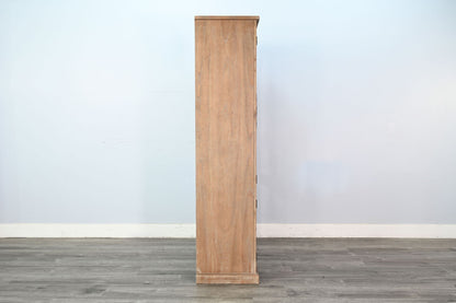 Elena - Tall Wood Cabinet With Arched Glass Doors