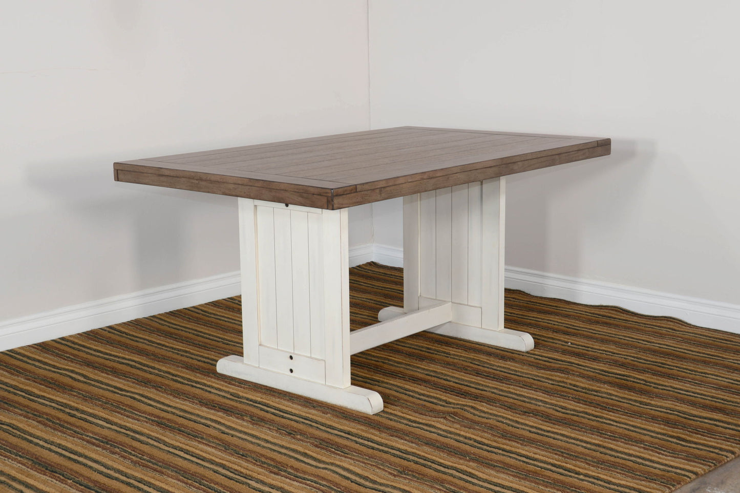 Pasadena - Rectangular Wood Dining Table - Buckskin / Marble White