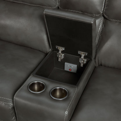 Silhouette - Dual-Power Sectional Set - Bolero Slate