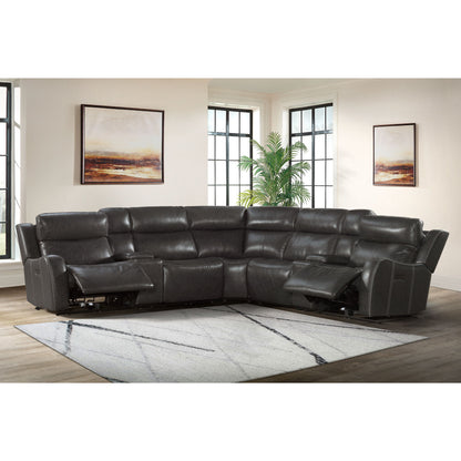 Wainwright - Dual-Power Sectional Set - Charcoal Gray