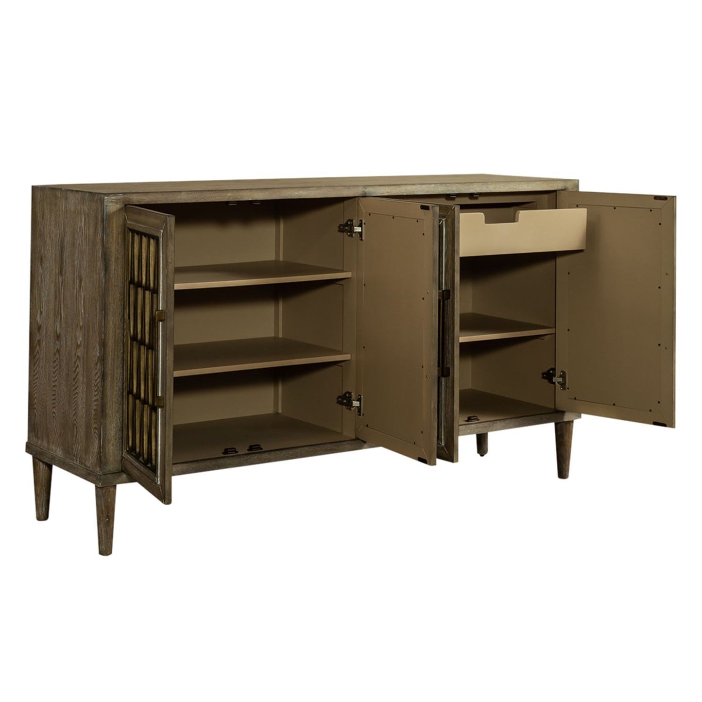 Devonshire - 4 Door Accent Cabinet - Light Brown