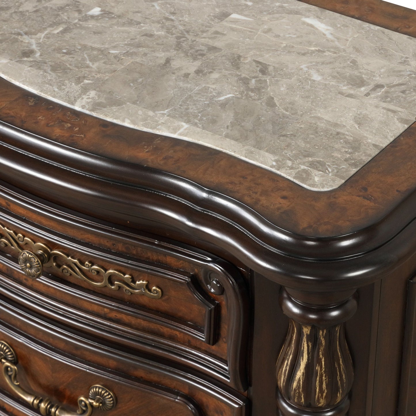 Bella Notte - Nightstand - Mahogany Brown