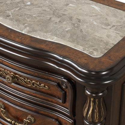Bella Notte - Nightstand - Mahogany Brown
