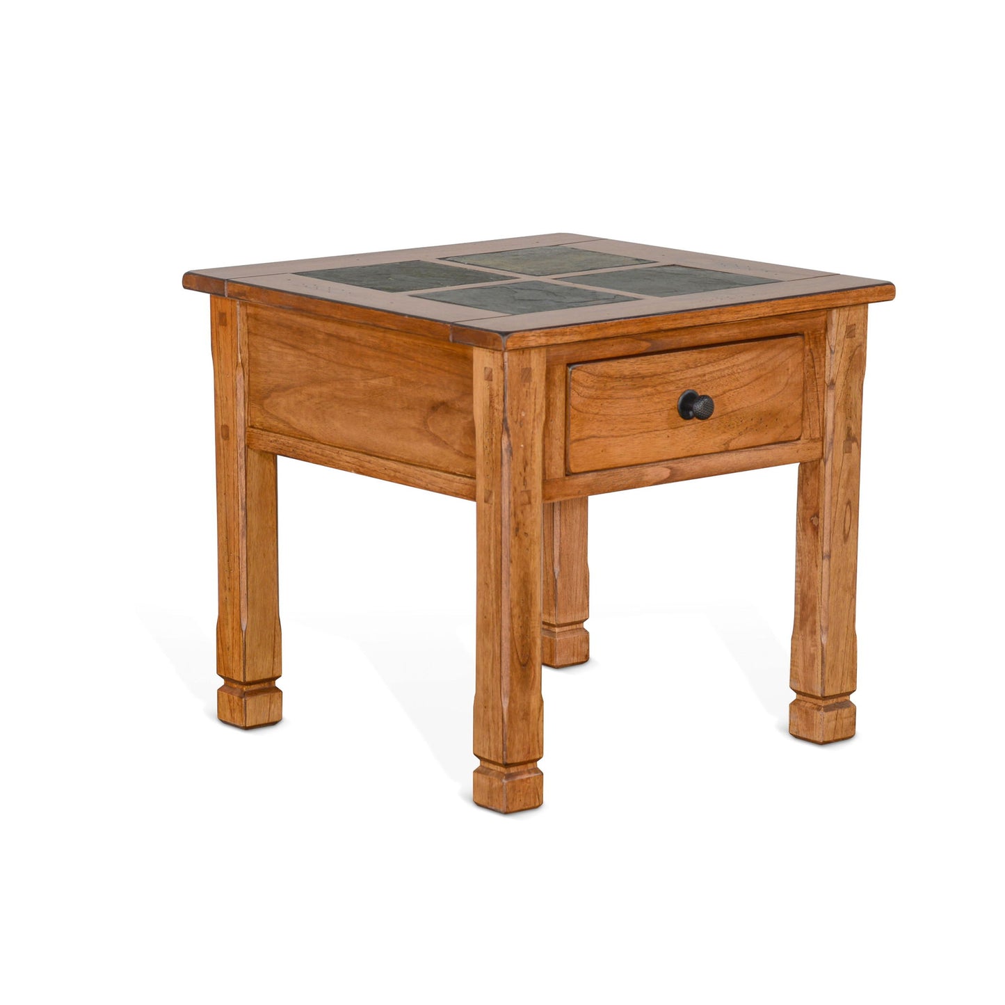 Sedona - Transitional Wood End Table - Rustic Oak