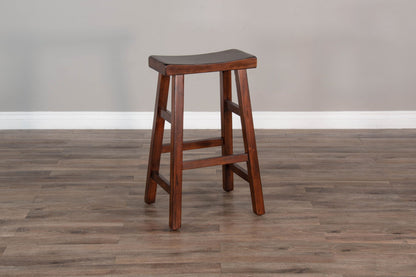Santa Fe - Saddle Seat Stool With Wood Seat