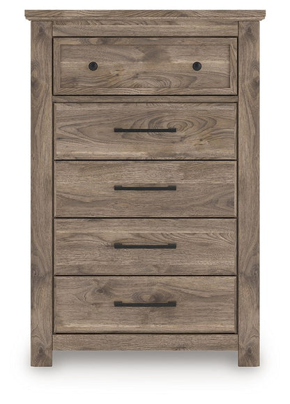 Rusticott - Five Drawer Chest - Brown