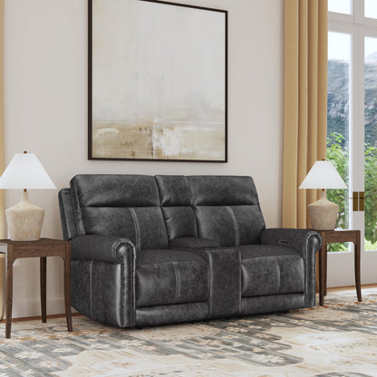 Alexander - Power Reclining Loveseat With Console, Power Headrest & Lumbar
