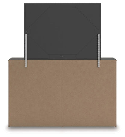 Prendonea - Dresser and Mirror - Charcoal