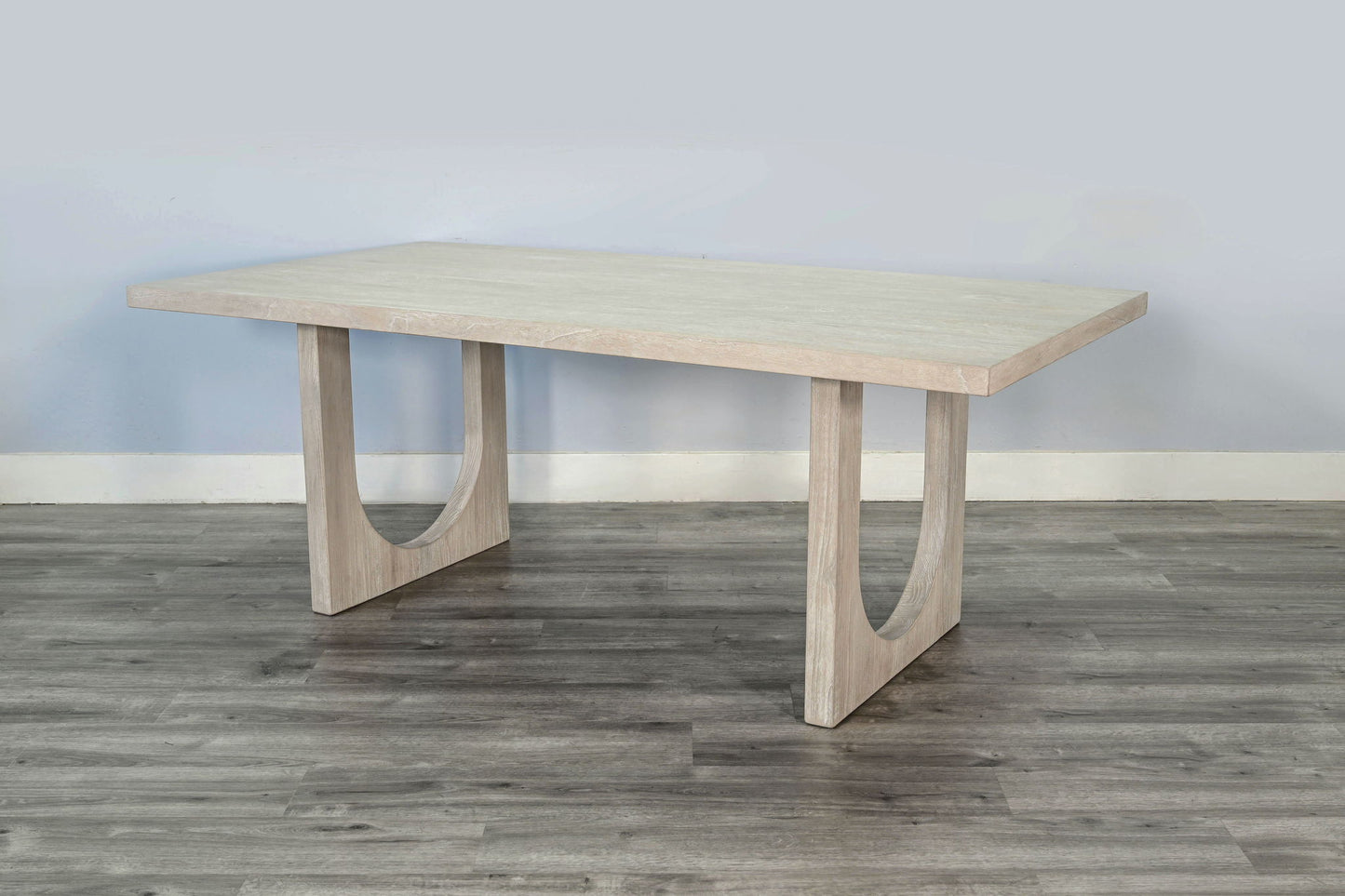 Liz - Arched Leg Dining Table - Bergen Oak