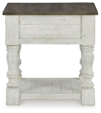 Havalance - Square End Table - White / Gray