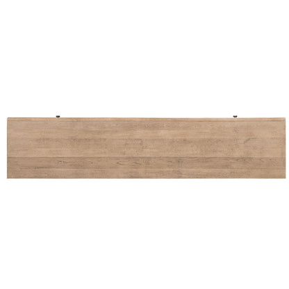Fireplace TV Console - 82" Console With Fire FTS - Light Brown