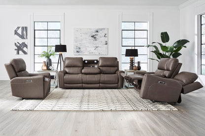 Hancock - Zero Gravity Power Reclining Console Loveseat P3