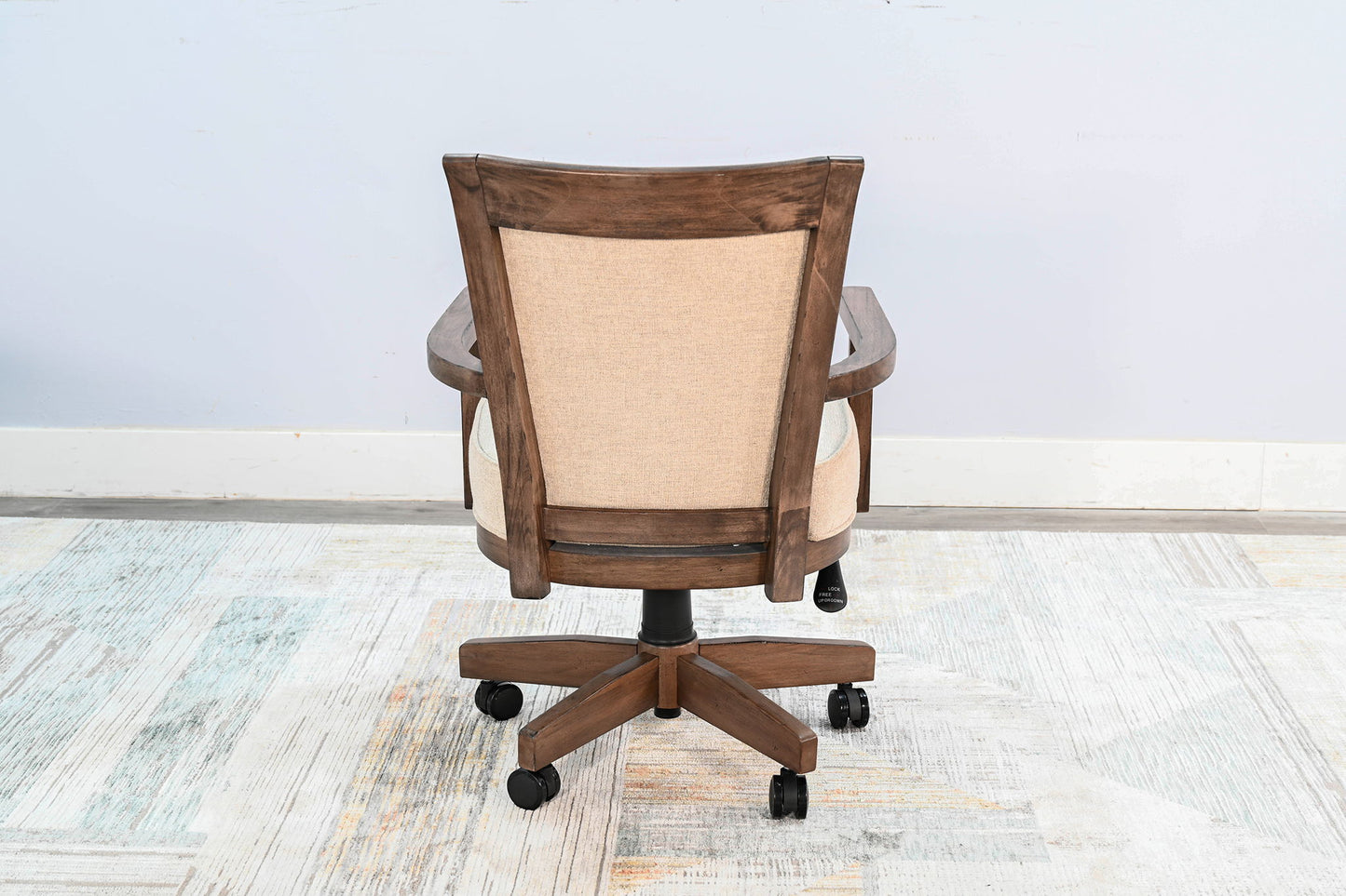 Doe Valley - Game Chair With Casters, Cushion Seat & Back - Buckskin / Beige