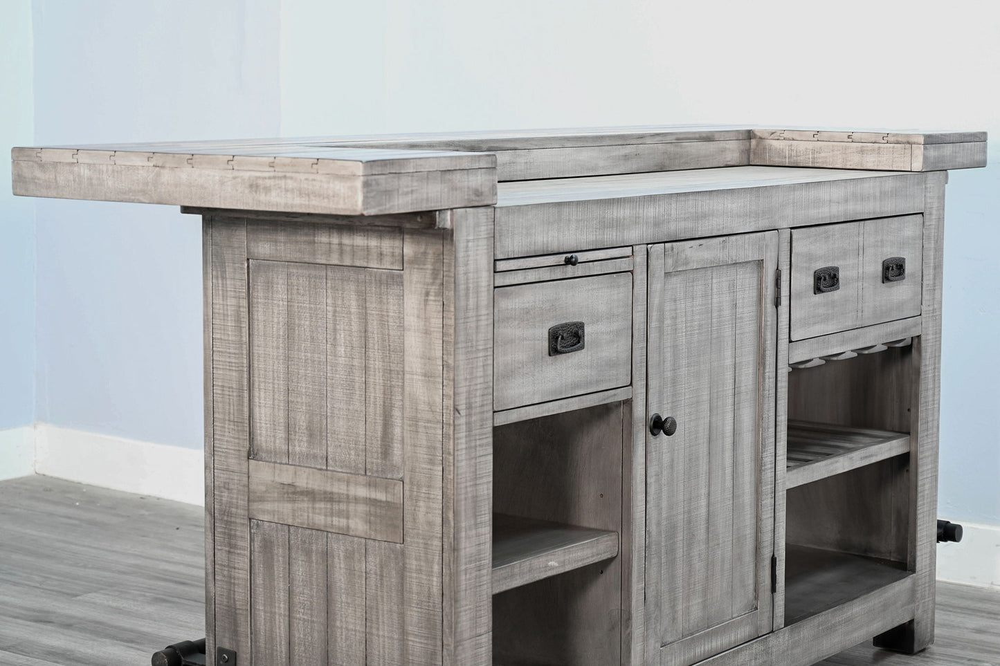 Alpine - Traditional Wood Home Bar - Gray
