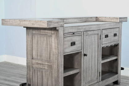 Alpine - Traditional Wood Home Bar - Gray