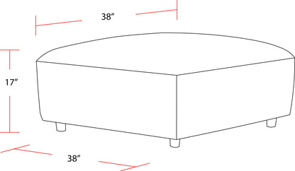 Recess - Ottoman With Casters - Reptile Blue