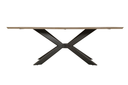 Crossings - Monaco Rectangular Dining Table With 4 Upholstered Chairs - Solid Mango / Green