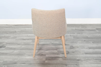 Olivia - Lowback Cushioned Gray Dining Chair (Set of 2) - Wheat