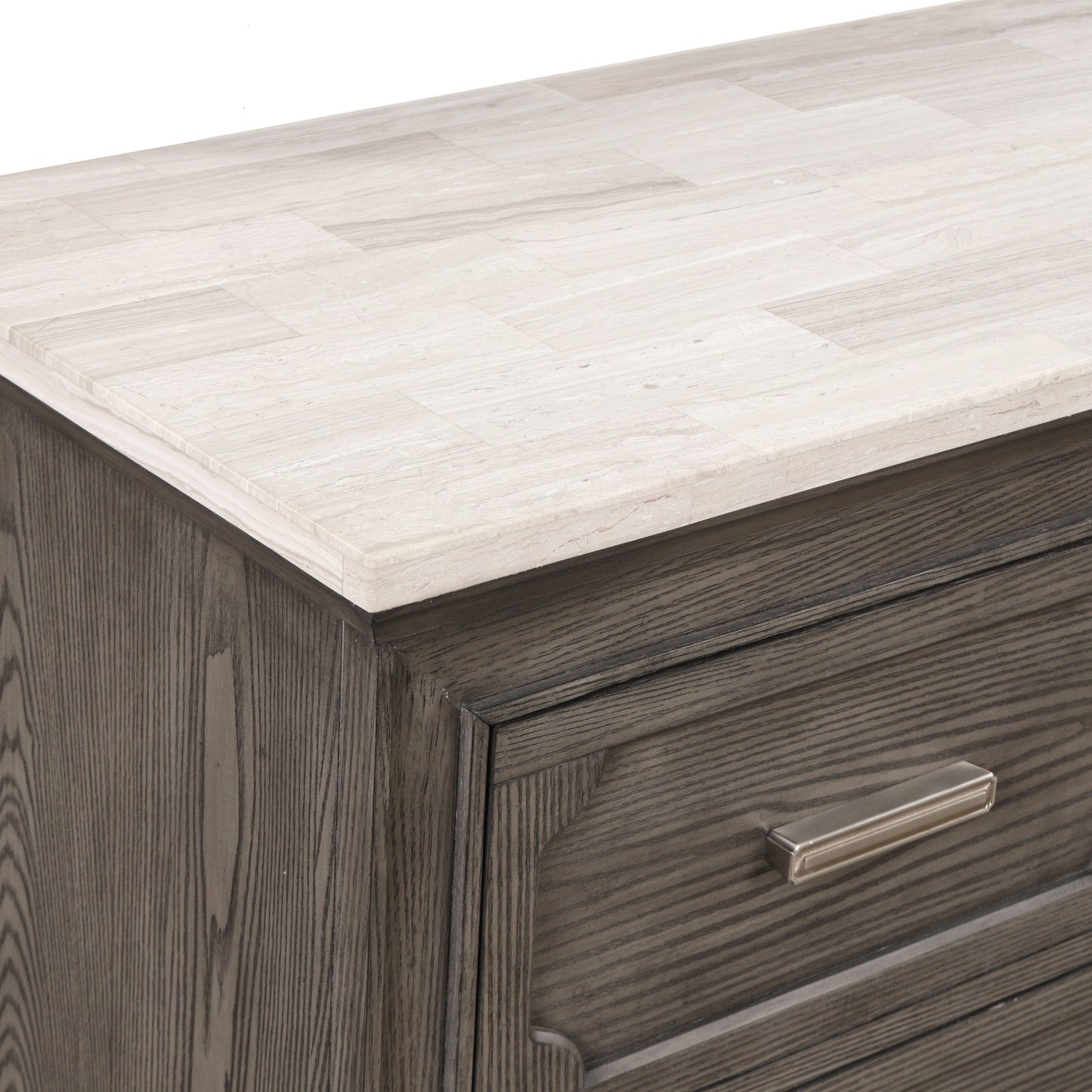 Lisbon - Marble Top Dresser - Gray