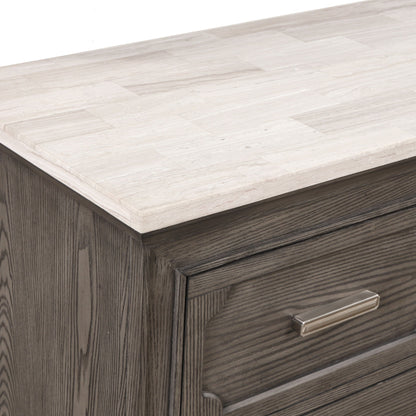 Lisbon - Marble Top Dresser - Gray