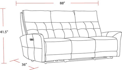 Gershwin - Zero Gravity Power Reclining Sofa - Lucca Butterscotch