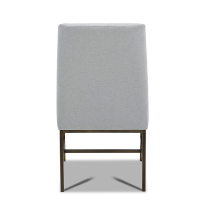 Crossings - Eden Rectangular Dining Table With 4 Upholstered Chairs - Toasted Tumbleweed & Pearl Silver