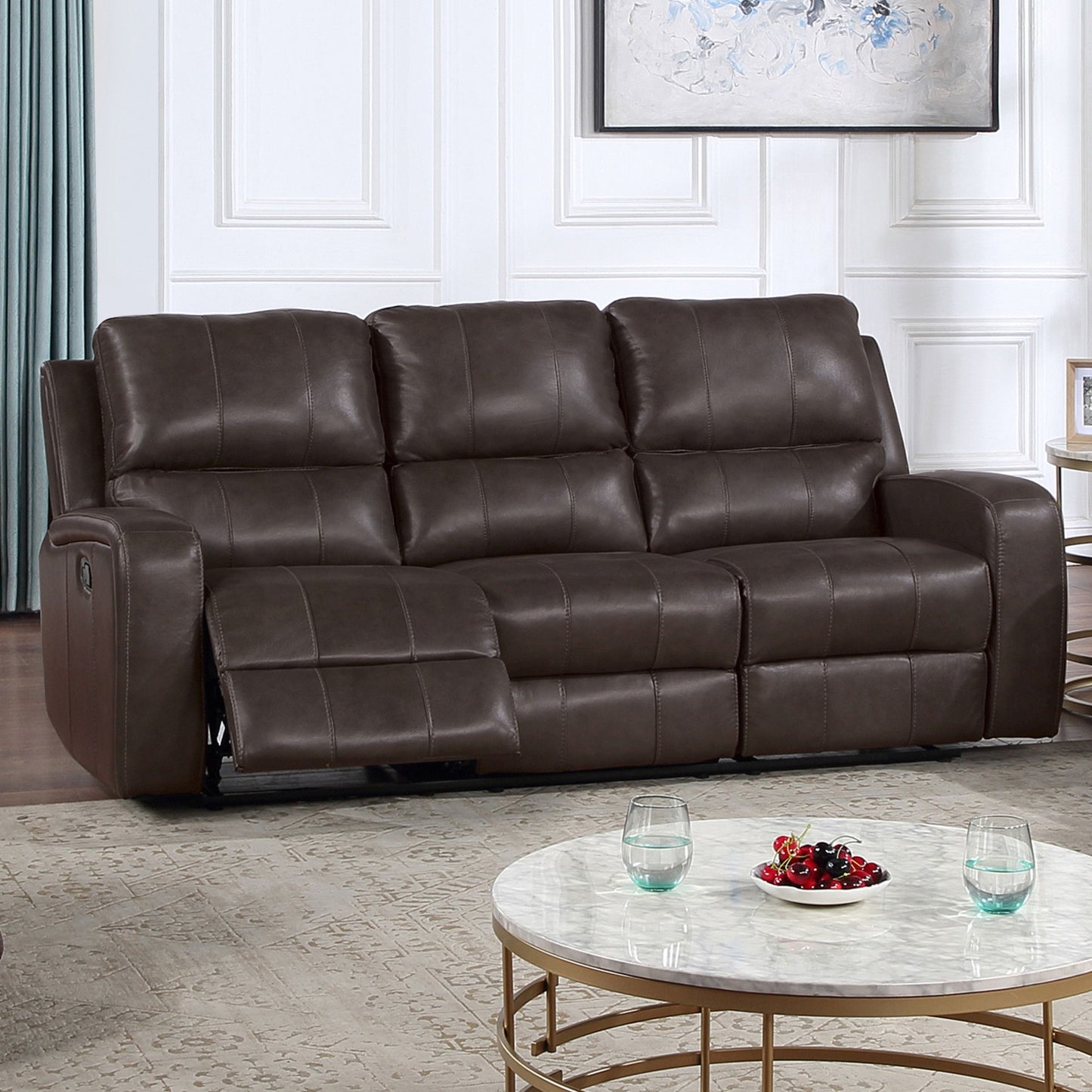 Linton - Leather Sofa With dual Recliner