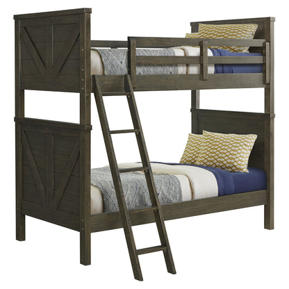 Tahoe Youth - Twin Over Twin Bunk Bed - River Rock