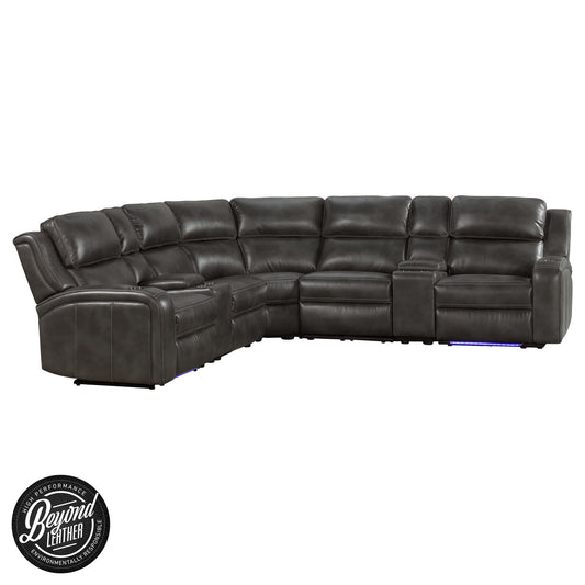 Silhouette - Dual-Power Sectional Set - Bolero Slate