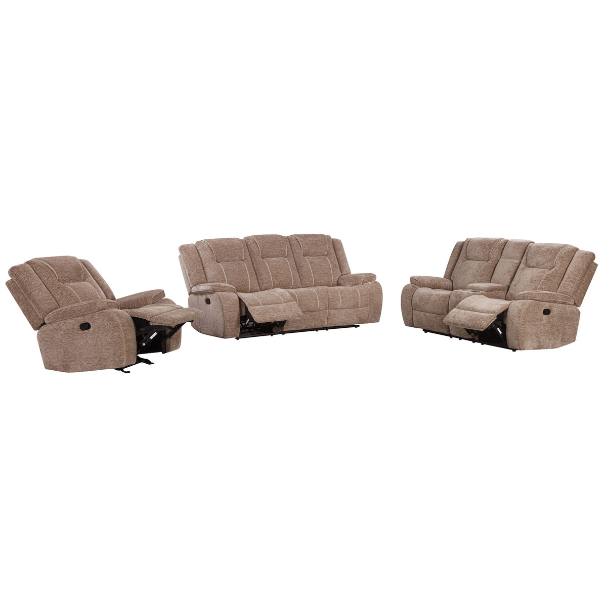 Bruno - Manual Sofa - Plush Tobacco