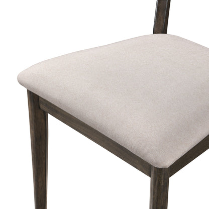Rex - Open Back Dining Chair (Set of 2) - Brown And Beige