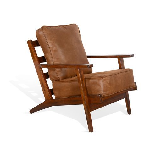 Santa Fe - Mahogany Accent Chair With Cushions - Dark Chocolate