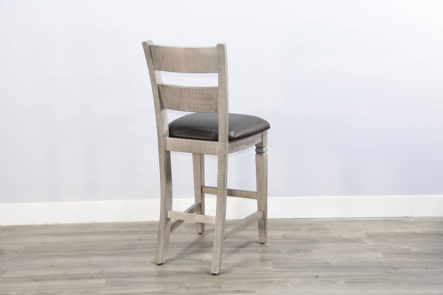 Alpine - 30" Ladderback Barstool With Cushion Seat - Dark Brown