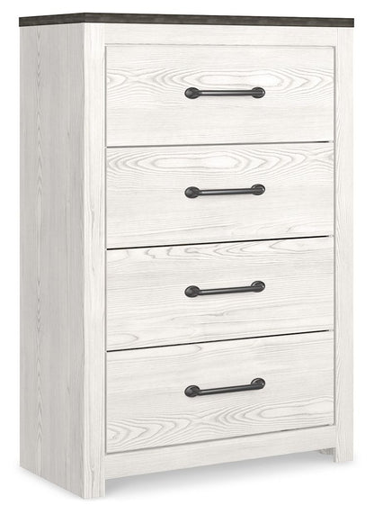 Gerridan - Four Drawer Chest - White / Gray