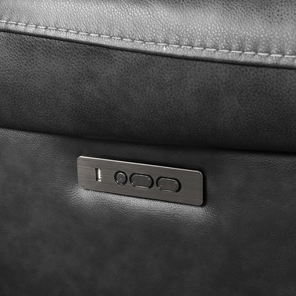 Regis - Dual-Power Sofa - Baron Charcoal