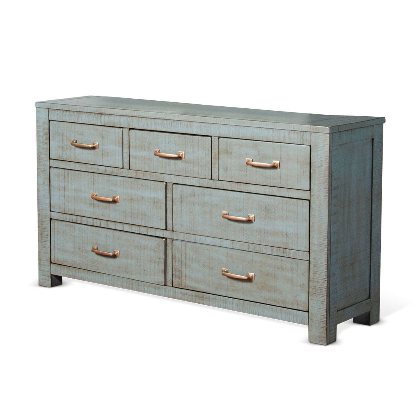 Ranch House - Rustic 7-Drawer Dresser - Little Boy Blue