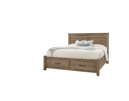 Cool Rustic - Plank Bed With Storage Footboard