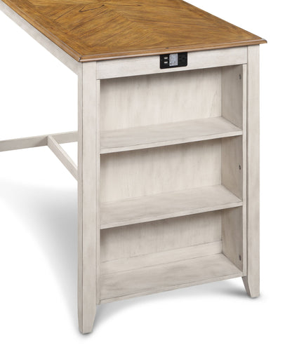 Amy - 60" Counter Table & Chairs With Storage