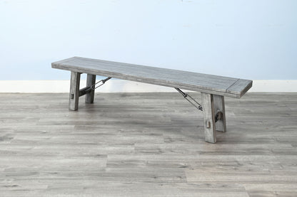 Alpine - Bench With Turnbuckle, Wood Seat - Gray