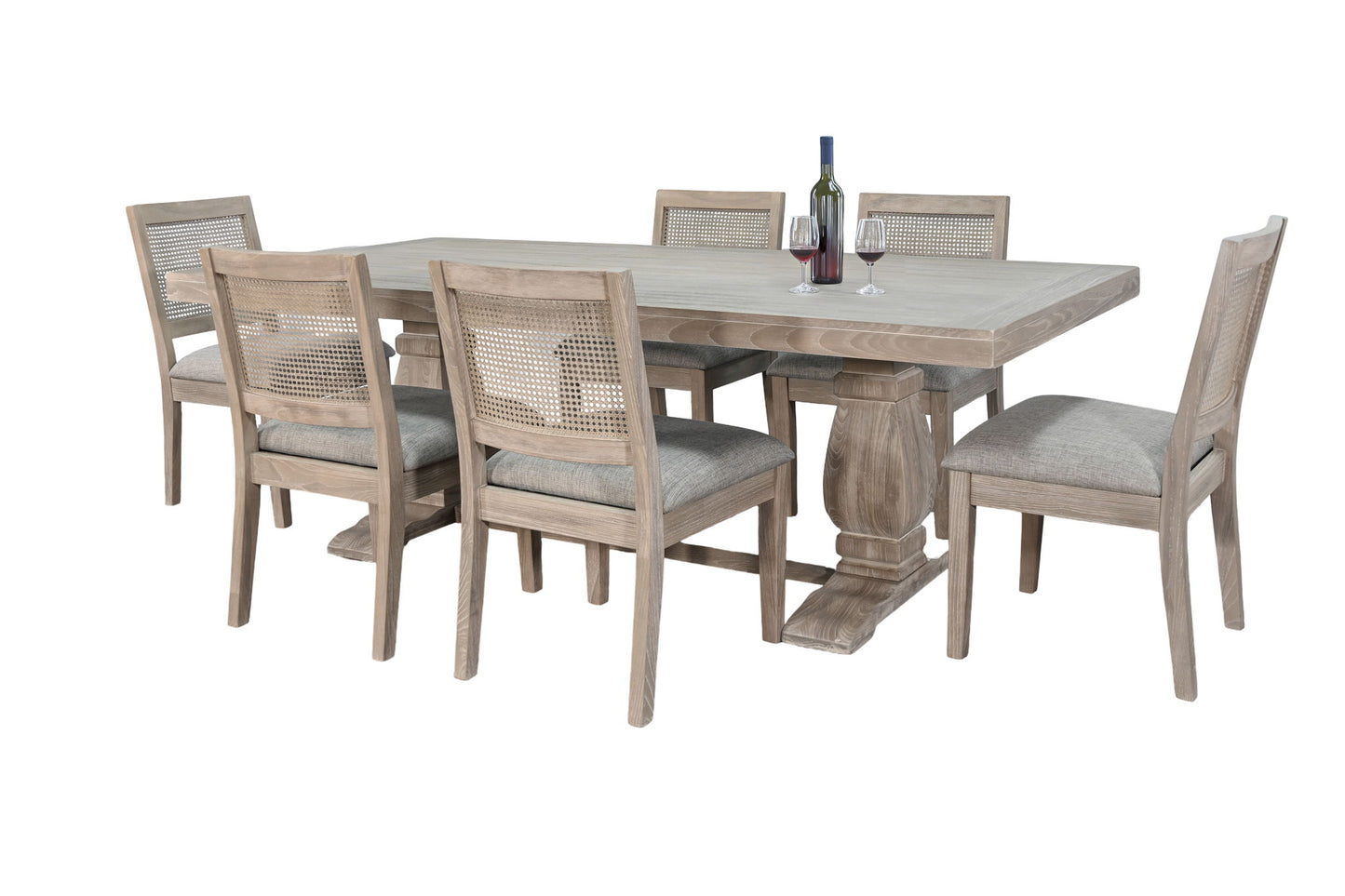 Gianna - Rectangular Dining Set With Cane Back