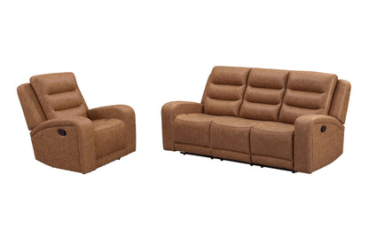 Napa - Manual Triple Recline Sofa - Wrangler Clay