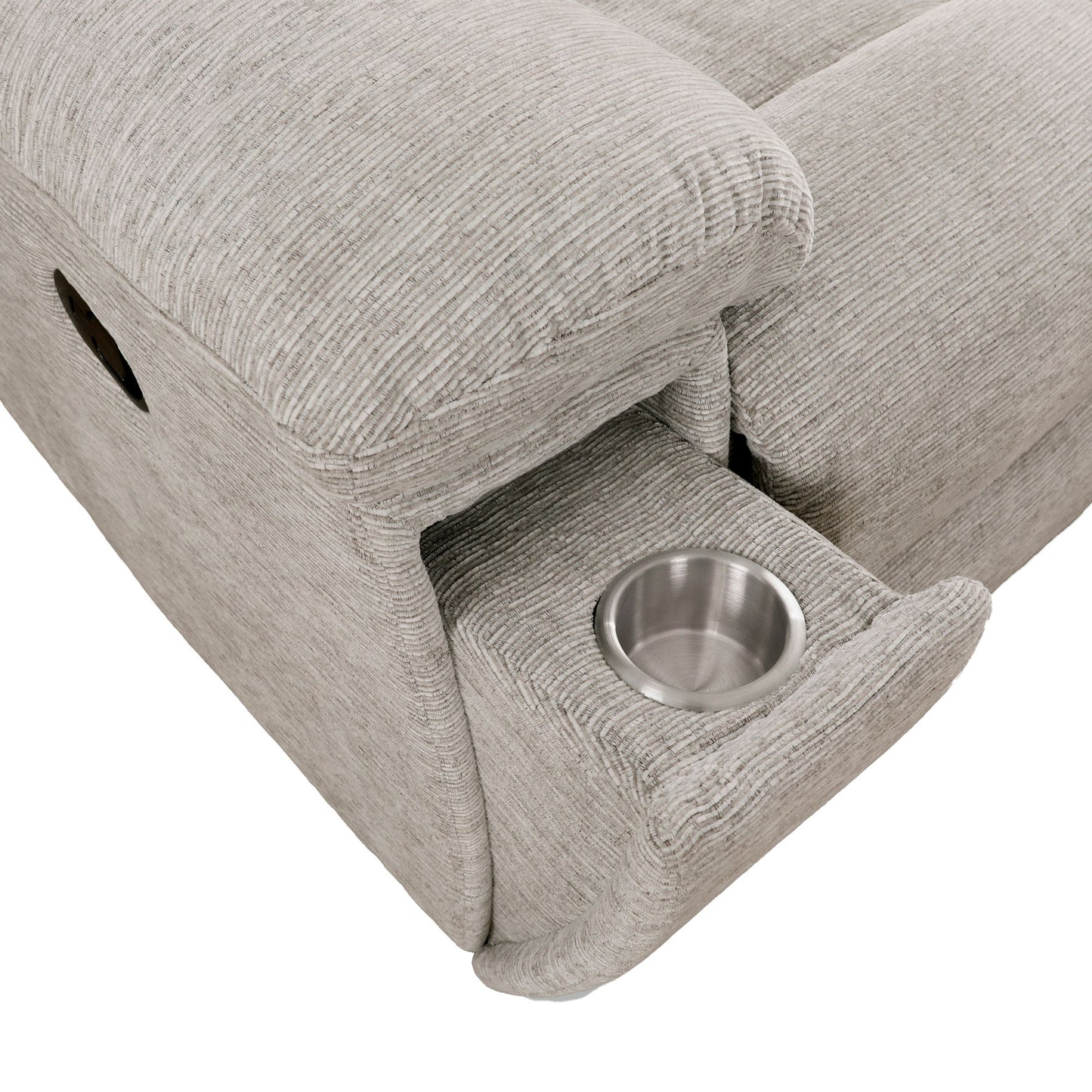 Buster - Manual Reclining Console Loveseat - Opal Taupe